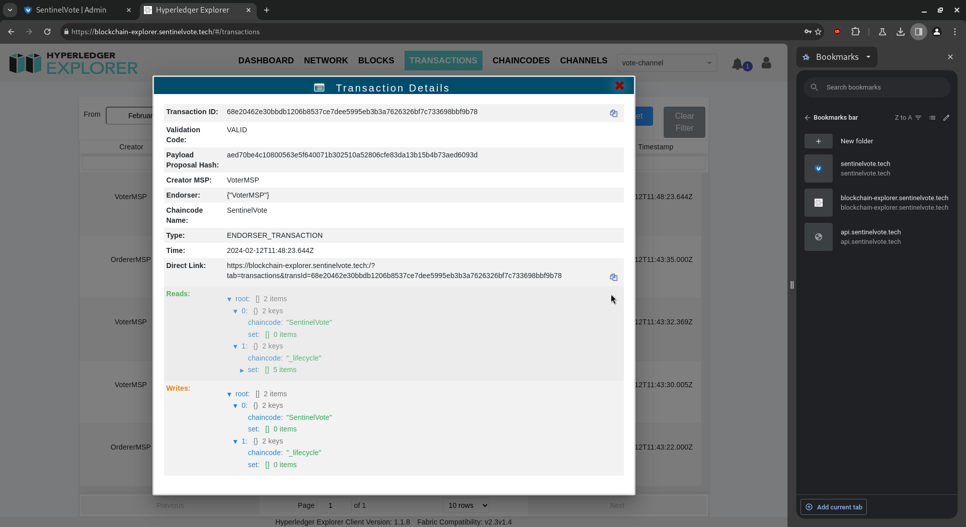 Explorer Transactions Tx Keys